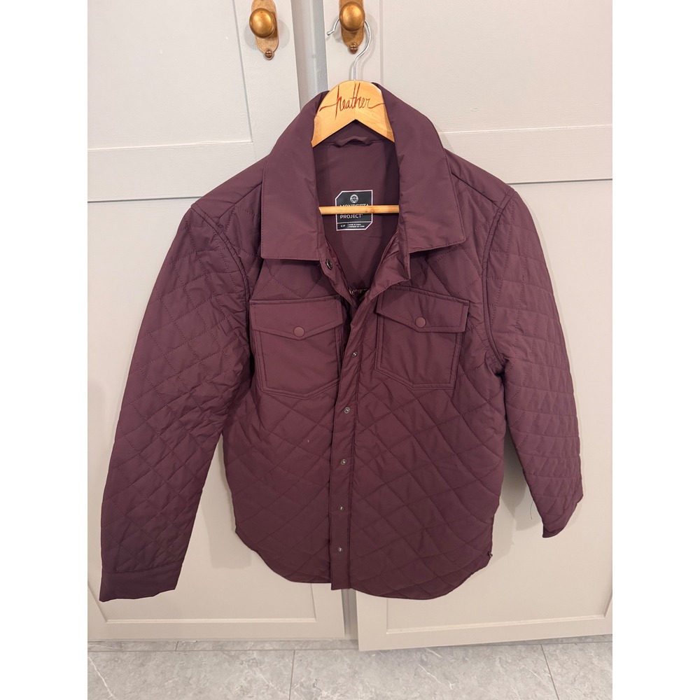 Mondetta Outdoor‎ Project Womens Quilted Shacket Snap Jacket Plum Burgundy S